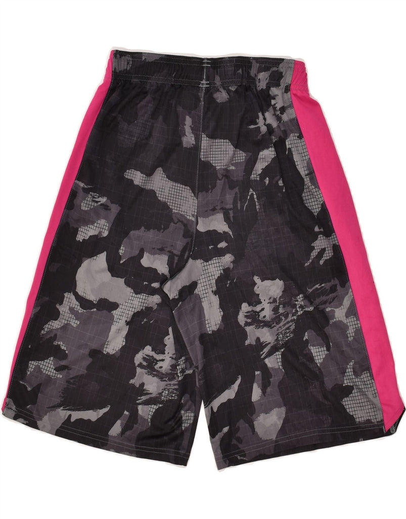 UNDER ARMOUR Girls Graphic Sport Shorts 11-12 Years Large Grey Camouflage | Vintage Under Armour | Thrift | Second-Hand Under Armour | Used Clothing | Messina Hembry 