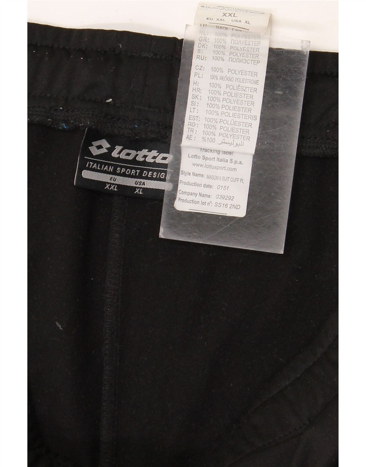 Lotto Mens Tracksuit Trousers Joggers XL Black Polyester