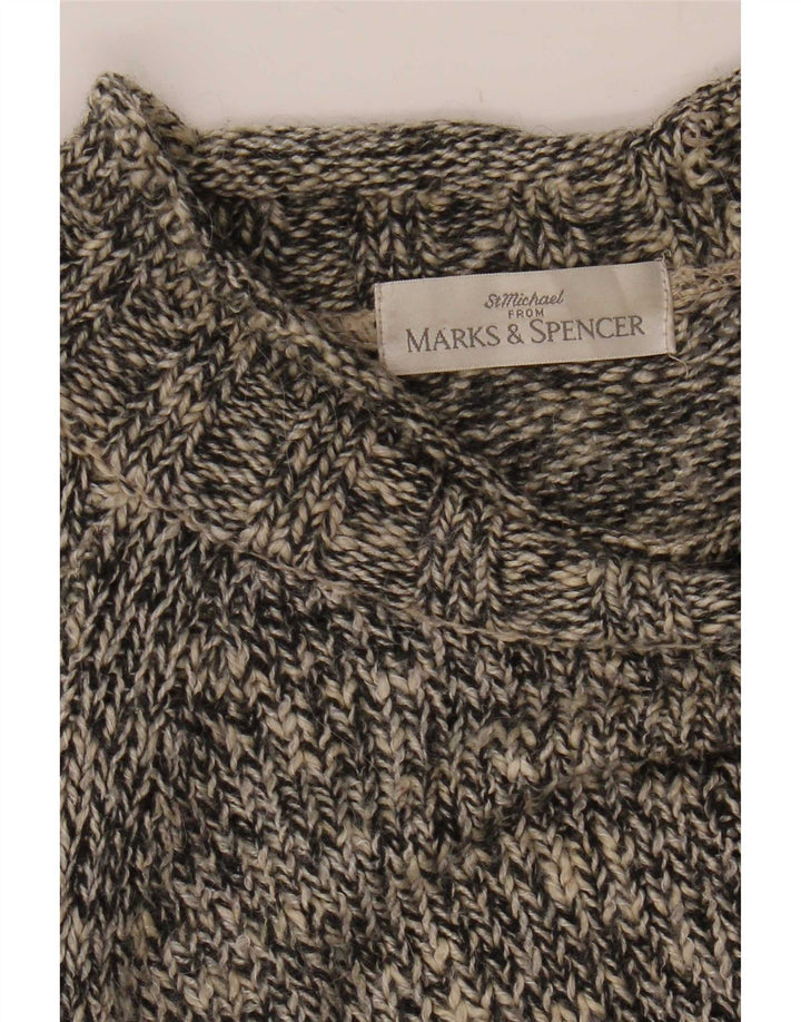Marks & Spencer Womens Turtle Neck Jumper Sweater UK 16 Large Grey