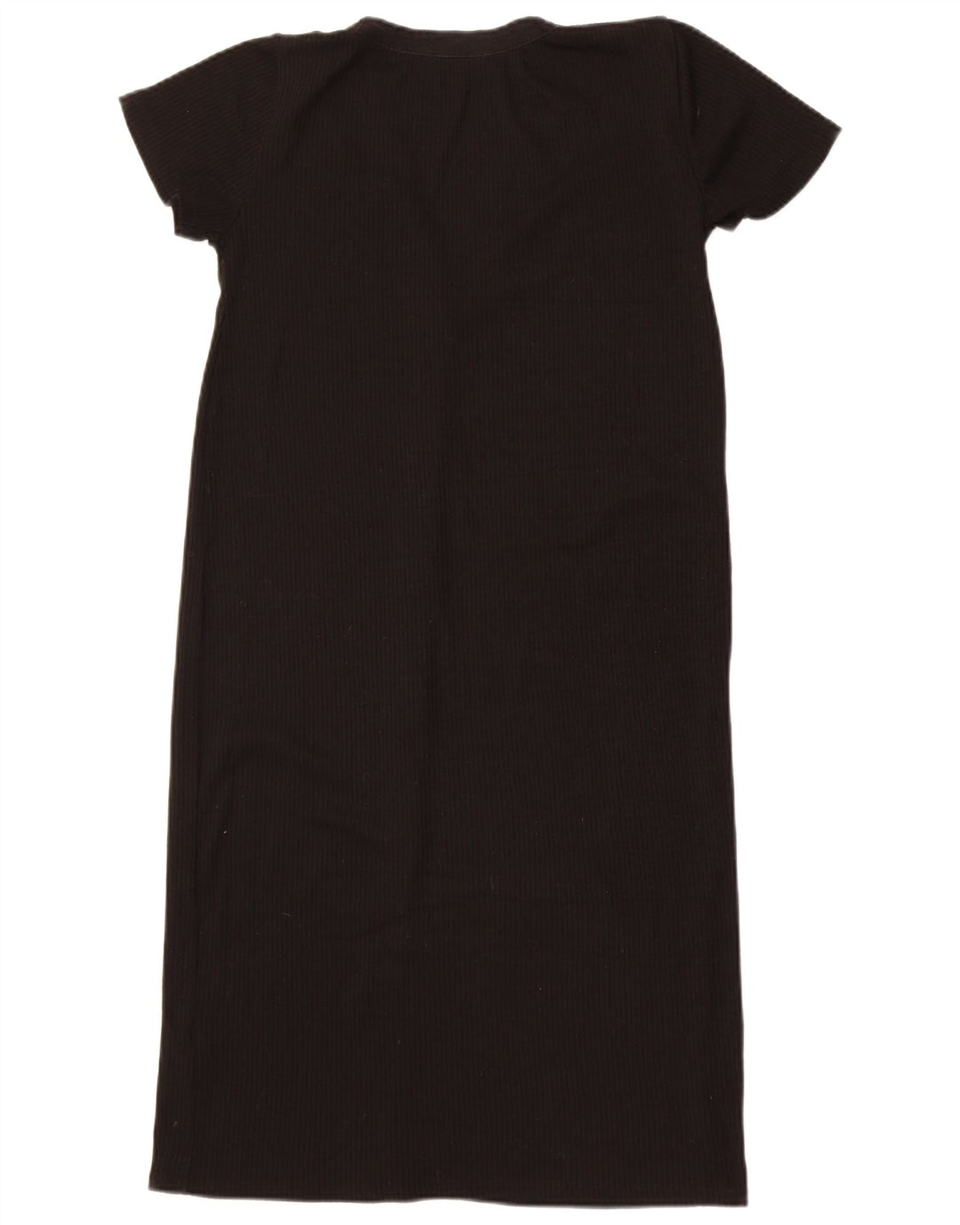 Zara Womens Longline Short Sleeve Cardigan Sweater UK 12 Medium Black