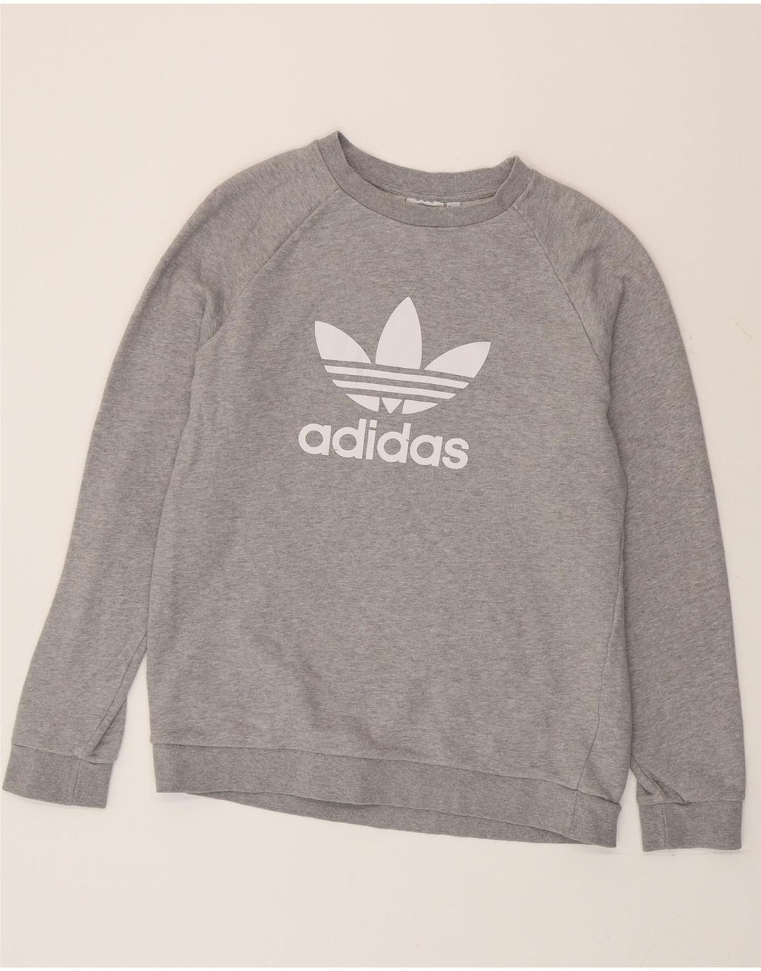 Adidas Mens Graphic Sweatshirt Jumper Medium Grey Cotton