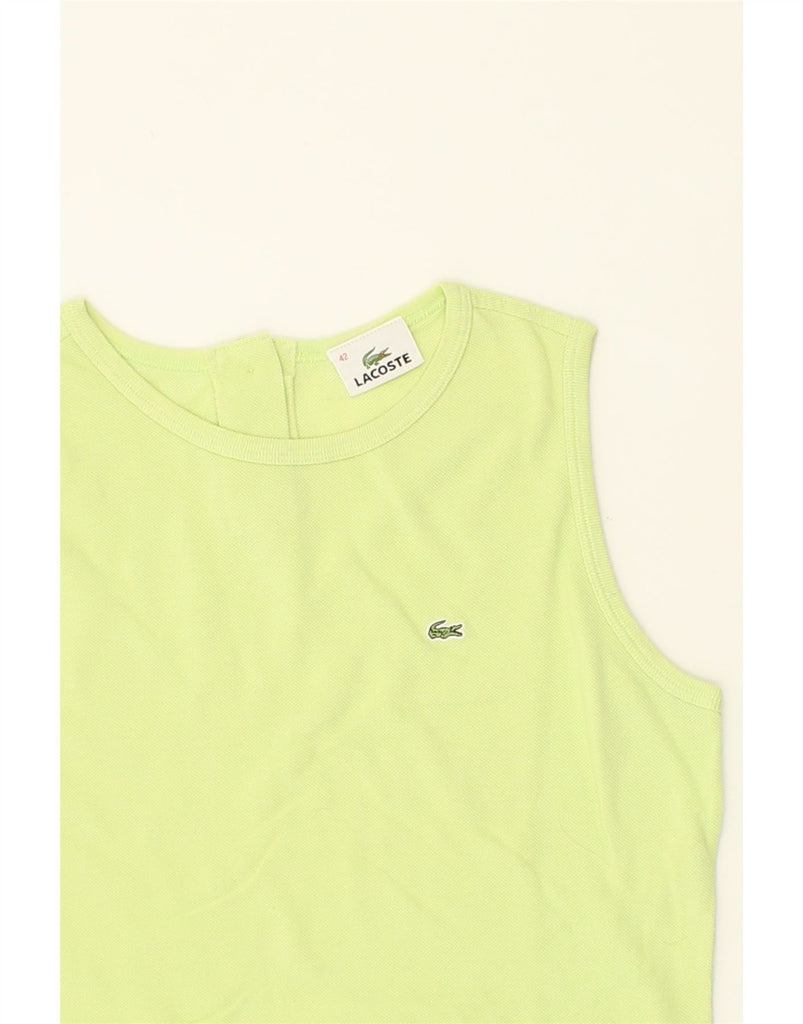 LACOSTE Womens Vest Top Size 42 Large Green Cotton | Vintage Lacoste | Thrift | Second-Hand Lacoste | Used Clothing | Messina Hembry 