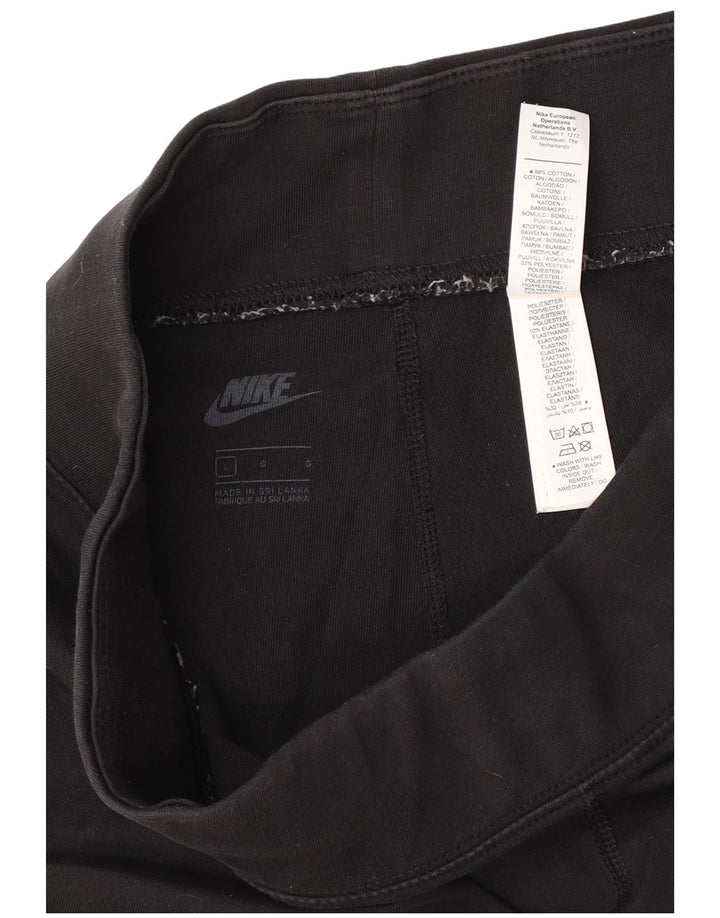 Nike Womens Graphic Leggings UK 16 Large Black Cotton
