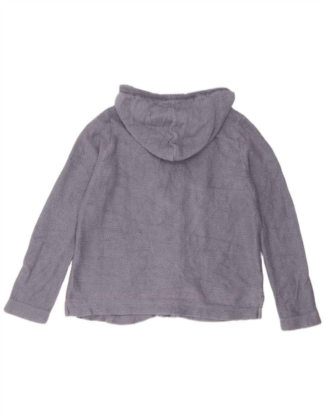 Fat Face Womens Zip Hoodie Sweater UK 14 Medium Blue Cotton