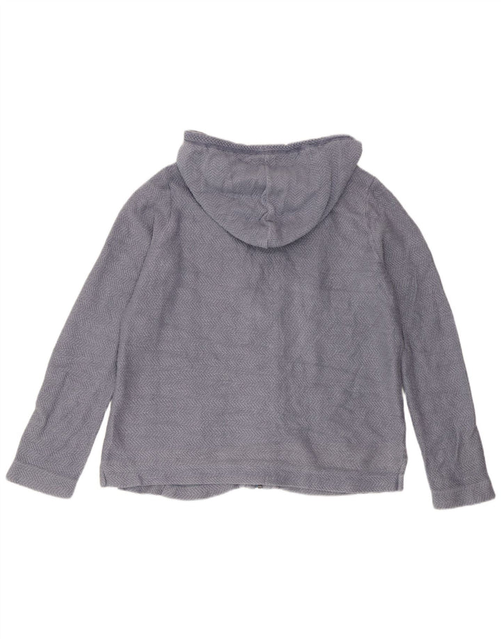 Fat Face Womens Zip Hoodie Sweater UK 14 Medium Blue Cotton