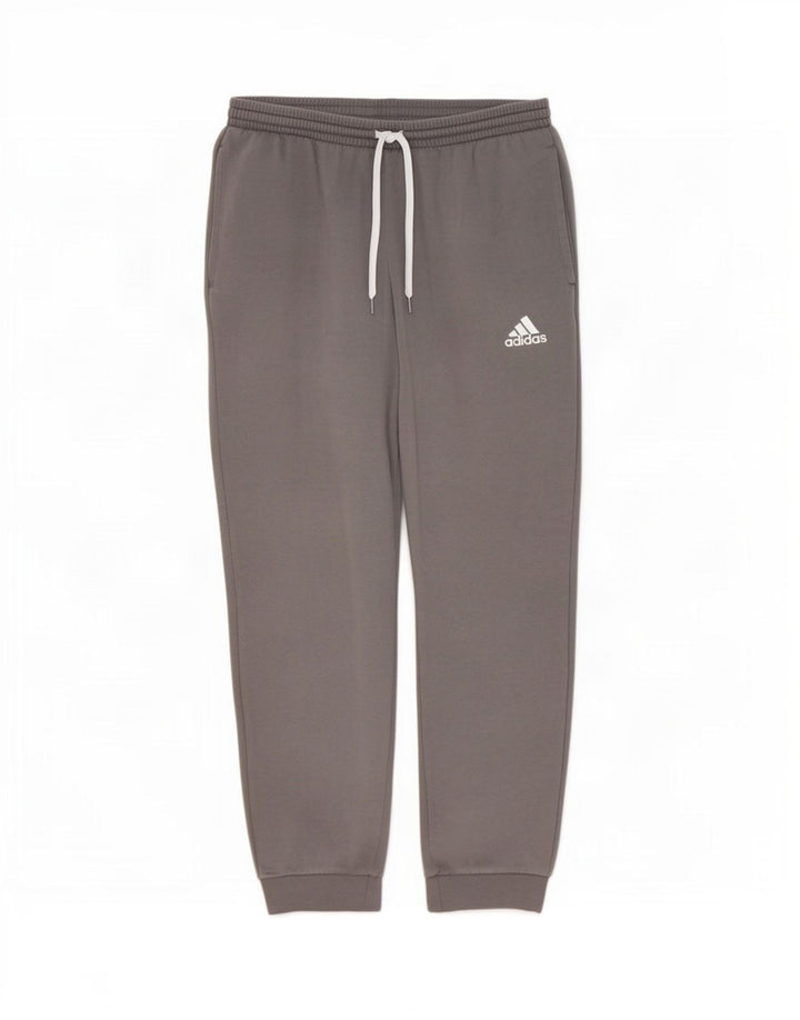 Adidas Mens Tracksuit Trousers Joggers Medium Grey Cotton