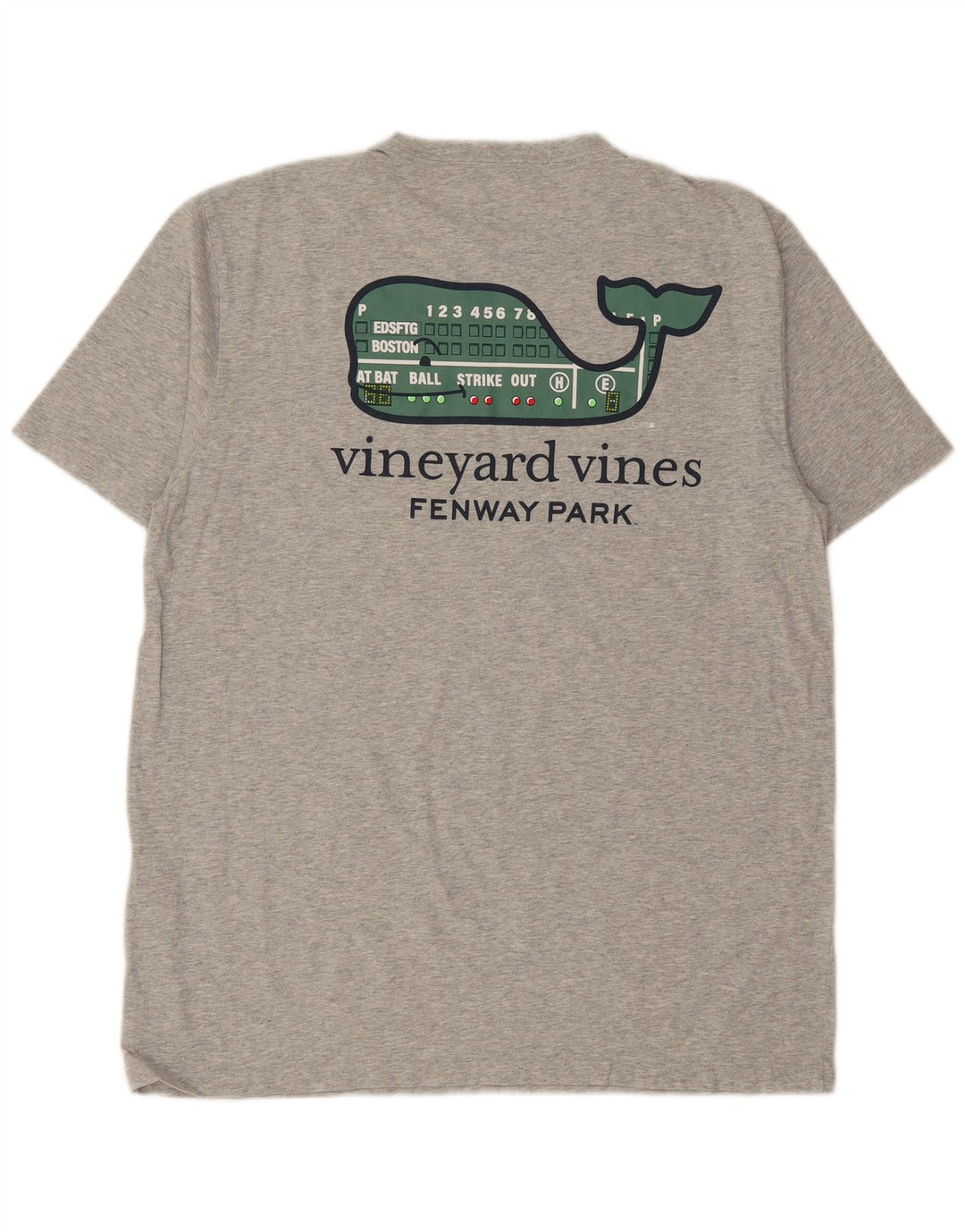 Vineyard Vines Mens Graphic T-Shirt Top Medium Grey Cotton