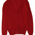 Zara Womens Cardigan Sweater UK 12 Medium Red Cotton