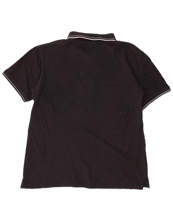 Lyle & Scott Mens Polo Shirt 2XL Black Cotton