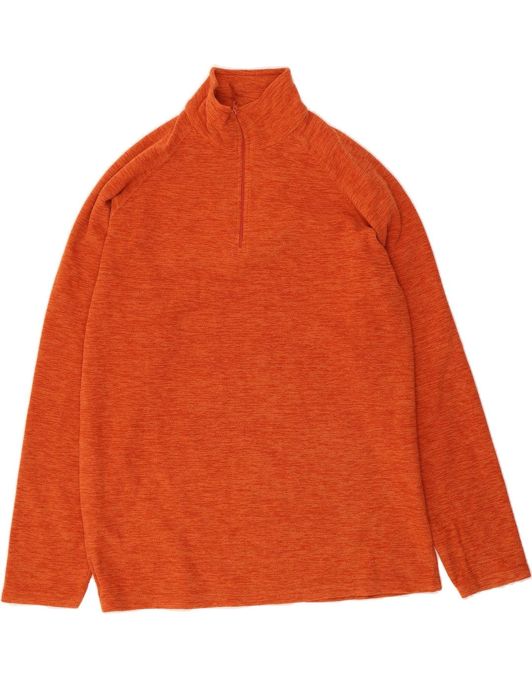 MOUNTAIN WAREHOUSE Mens Zip Neck Fleece Jumper Large Orange Flecked Vintage Mountain Warehouse and Second-Hand Mountain Warehouse from Messina Hembry 
