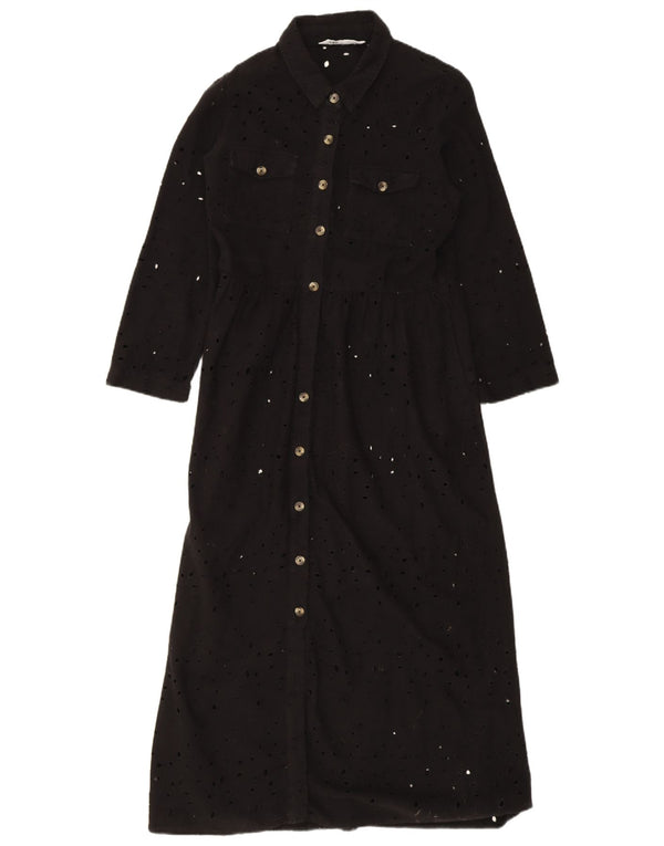 Zara Womens Shirt Dress UK 14 Large Black