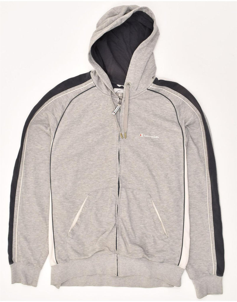 CHAMPION Mens Zip Hoodie Sweater XL Grey | Vintage Champion | Thrift | Second-Hand Champion | Used Clothing | Messina Hembry 