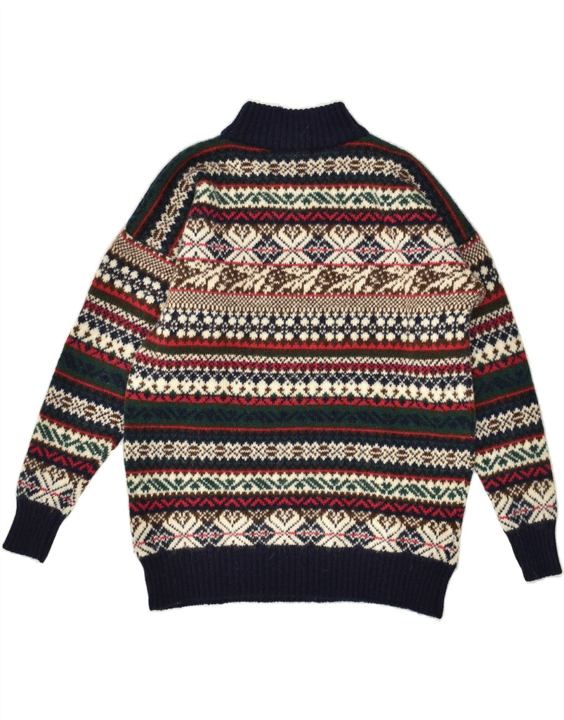 VINTAGE Mens Turtle Neck Jumper Sweater Small Multicoloured Fair Isle Wool | Vintage Vintage | Thrift | Second-Hand Vintage | Used Clothing | Messina Hembry 