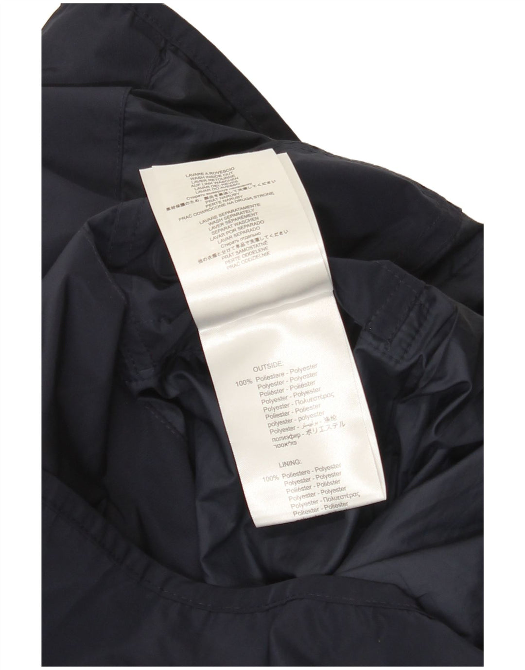 Replay Mens Graphic Rain Jacket UK 36 Small Navy Blue Polyester