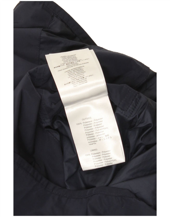 Replay Mens Graphic Rain Jacket UK 36 Small Navy Blue Polyester