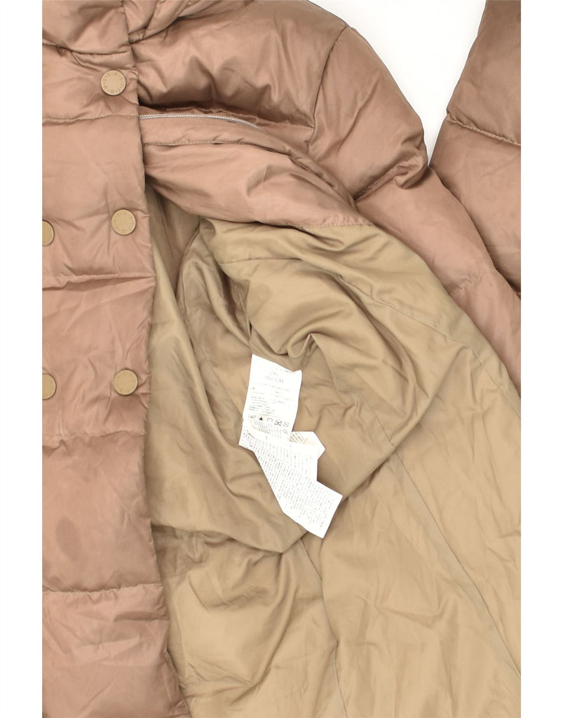 BENETTON Girls Hooded Padded Coat 11-12 Years 2XL Brown Polyester | Vintage Benetton | Thrift | Second-Hand Benetton | Used Clothing | Messina Hembry 