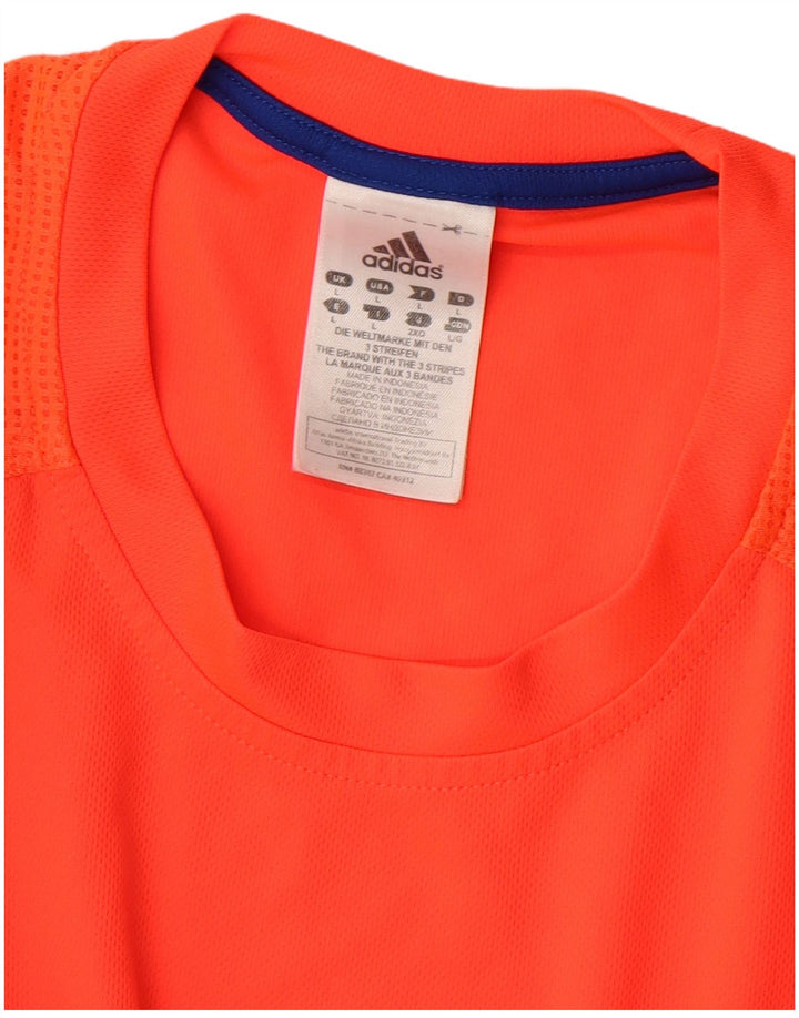 ADIDAS Mens T-Shirt Top Large Red Polyester