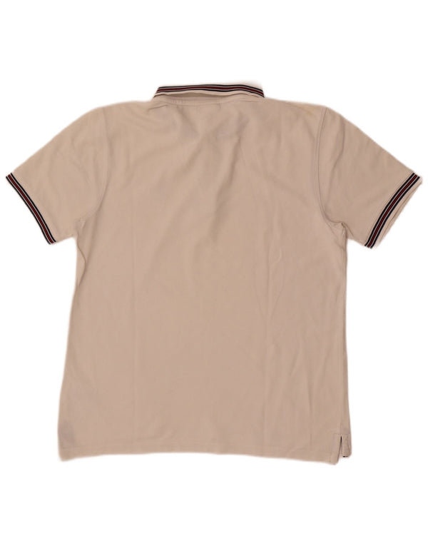 Fila Mens Polo Shirt Large White Cotton