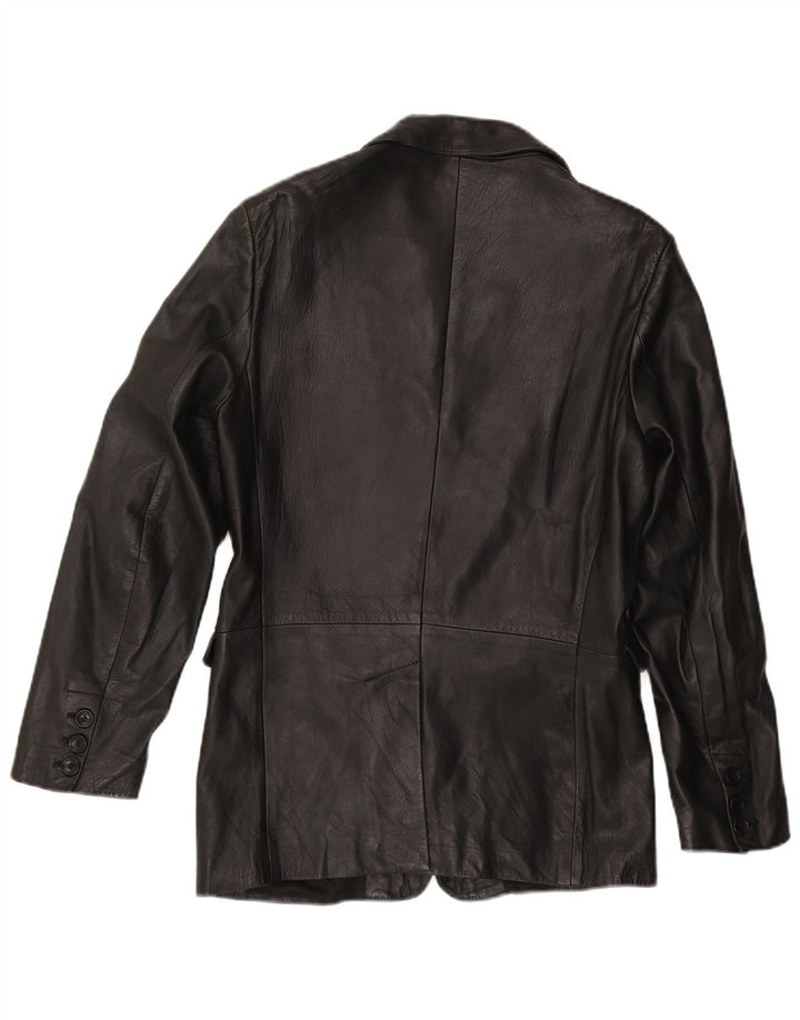 Zen Womens Leather Jacket IT 50 XL Black Leather
