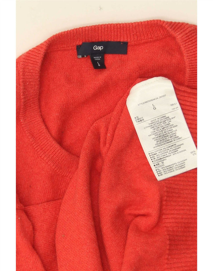Gap Mens Crew Neck Jumper Sweater Large Red Cotton