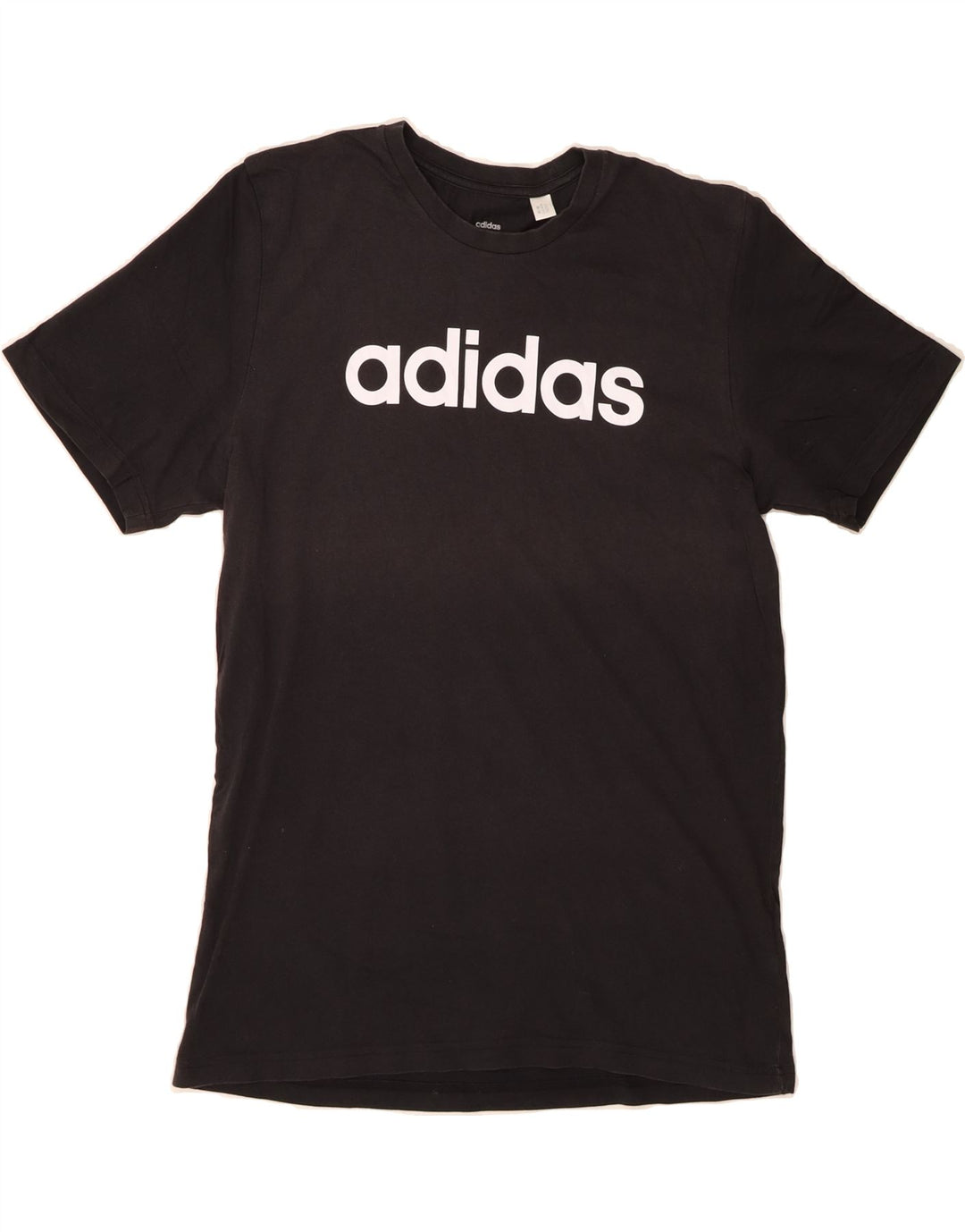 ADIDAS Mens Graphic T-Shirt Top Large Black Cotton Vintage Adidas and Second-Hand Adidas from Messina Hembry 
