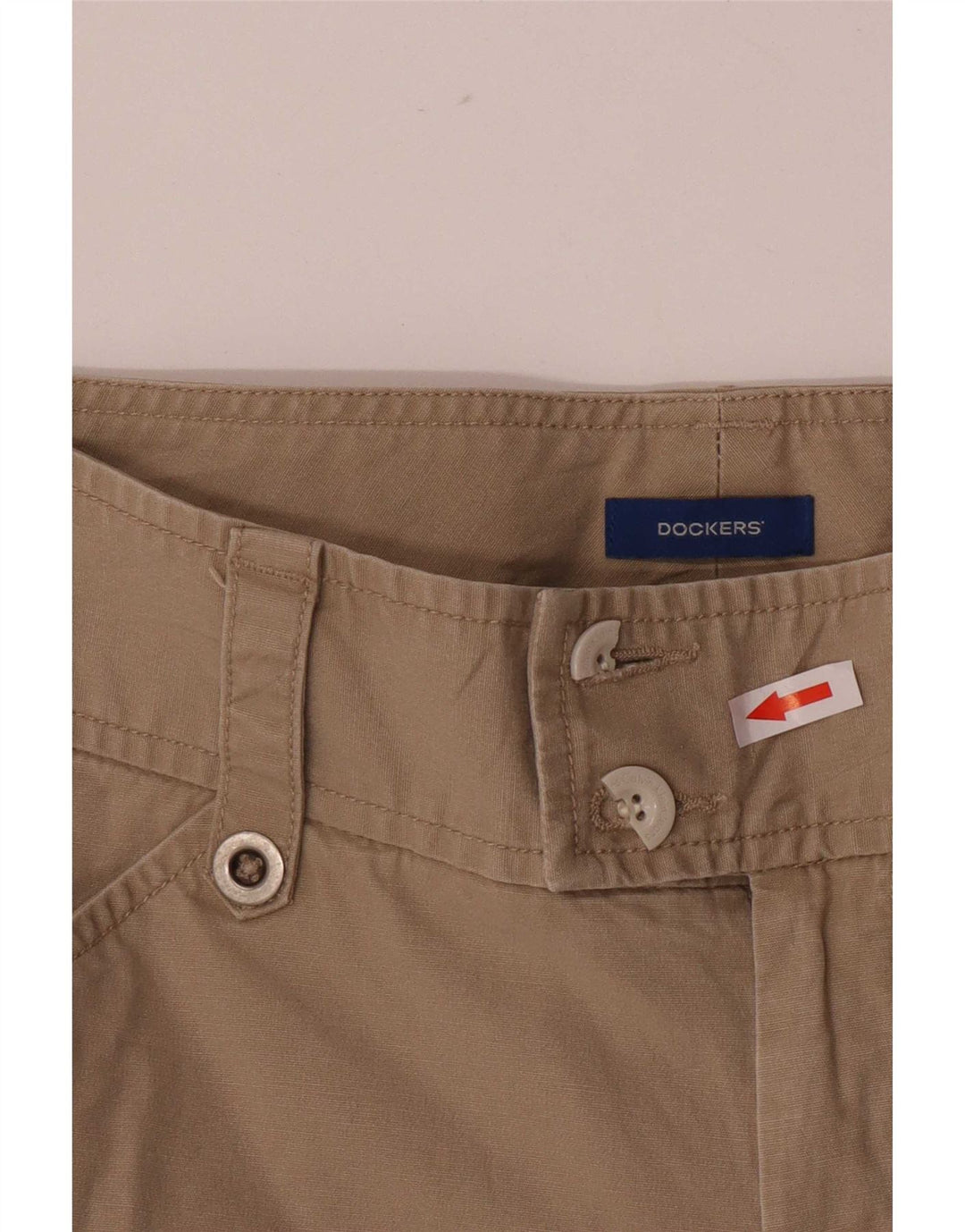 Dockers Womens Chino Shorts US 6 Medium W30 Beige Cotton