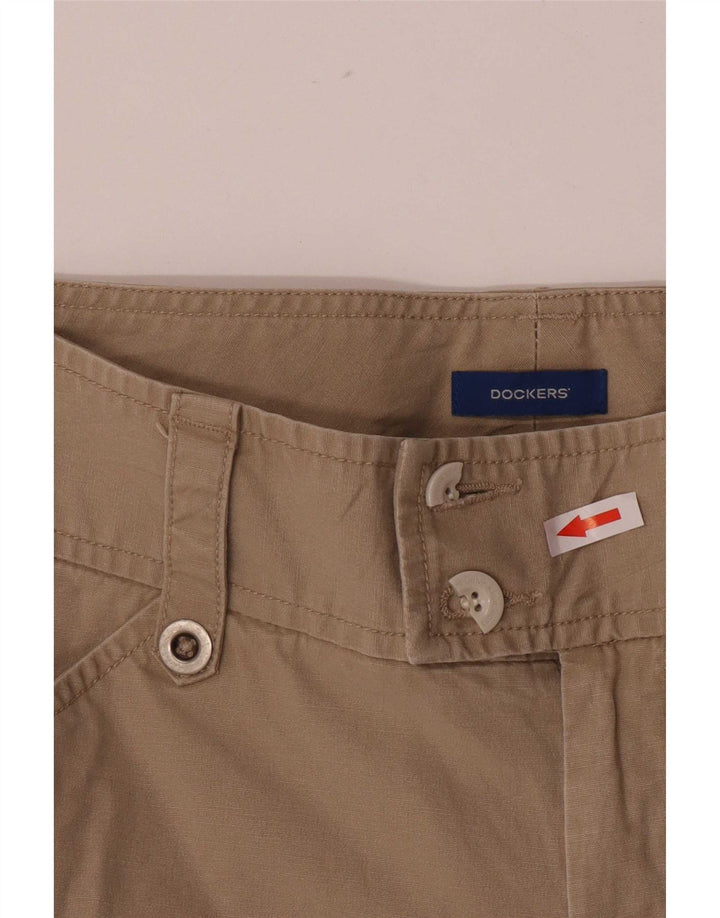 Dockers Womens Chino Shorts US 6 Medium W30 Beige Cotton