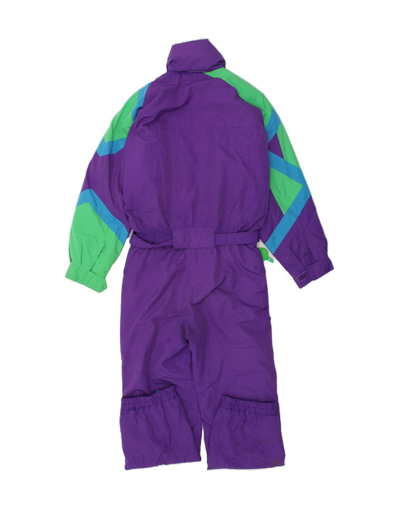FILA Mens Ski Jumpsuit IT 50 Large Purple Colourblock Polyester | Vintage Fila | Thrift | Second-Hand Fila | Used Clothing | Messina Hembry 