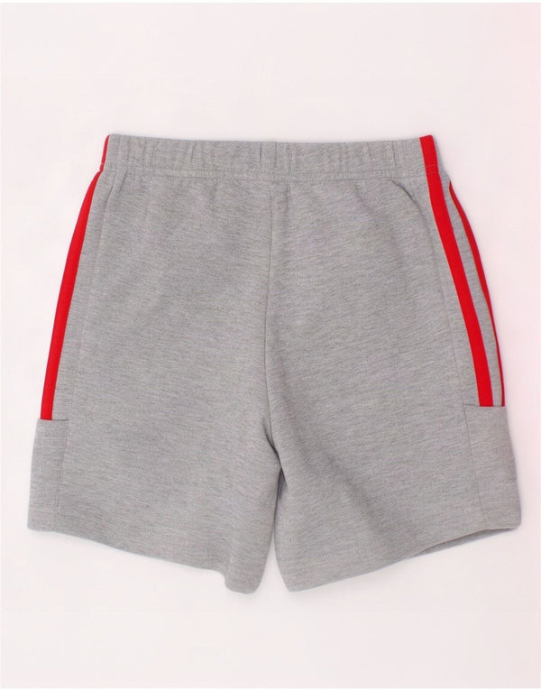 Adidas Girls Sport Shorts 6-7 Years Grey Flecked Cotton