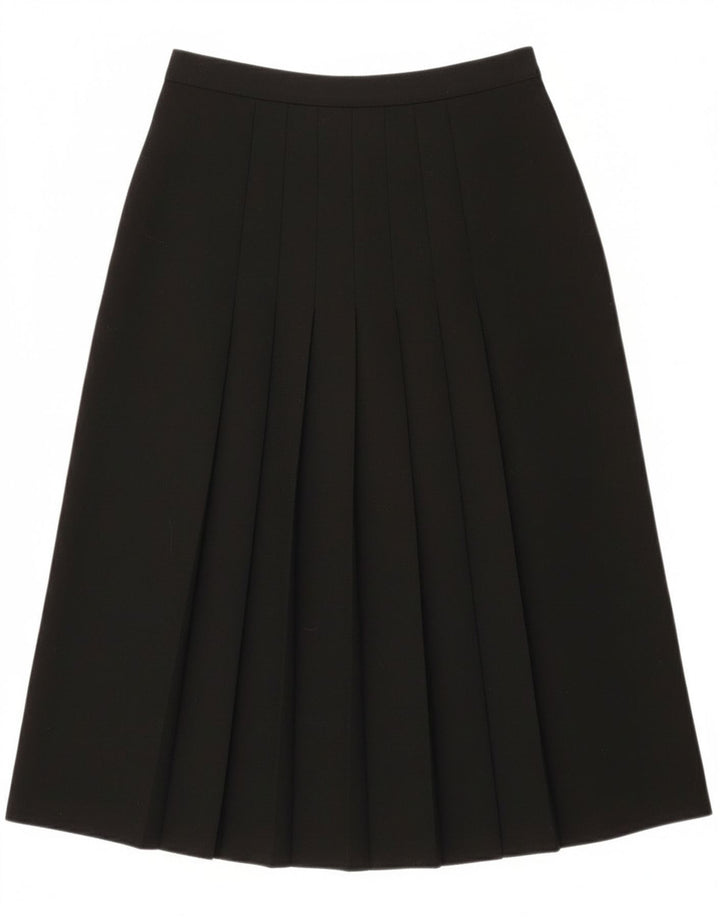 Del Mod Womens High Waist Pleated Skirt EU 38 Medium W27 Black Polyester