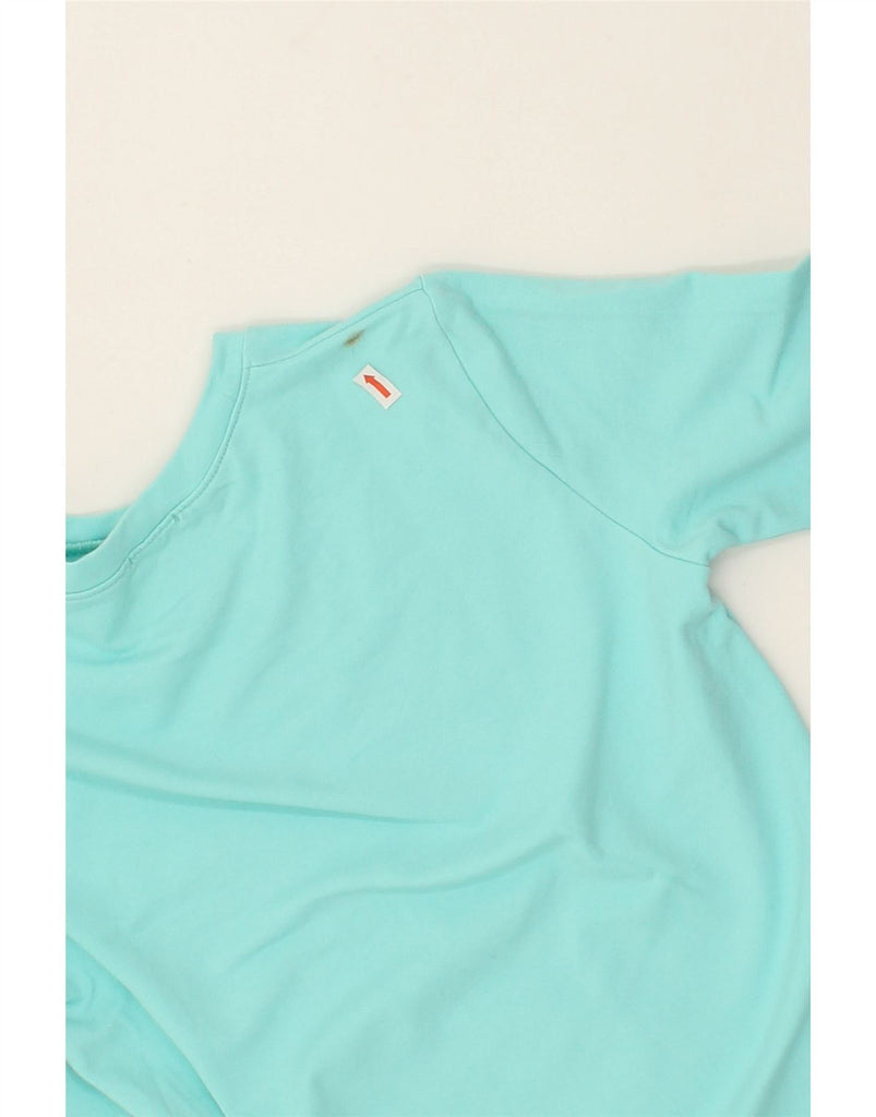 GAELLE Girls Graphic Sweatshirt Jumper 9-10 Years Turquoise Cotton | Vintage Gaelle | Thrift | Second-Hand Gaelle | Used Clothing | Messina Hembry 