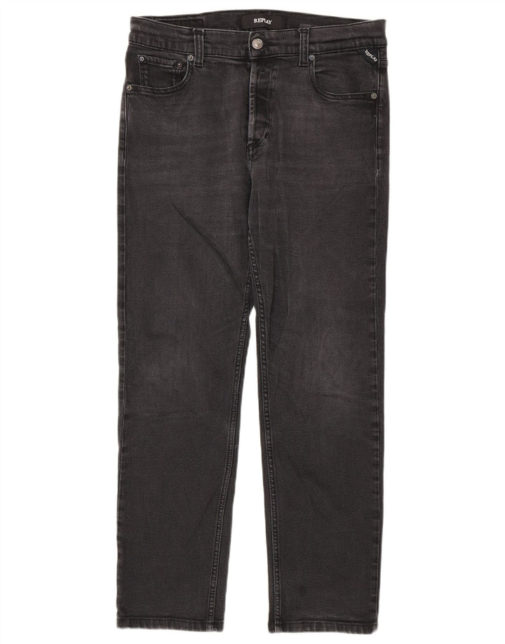 Replay Womens Straight Jeans W32 L28 Grey