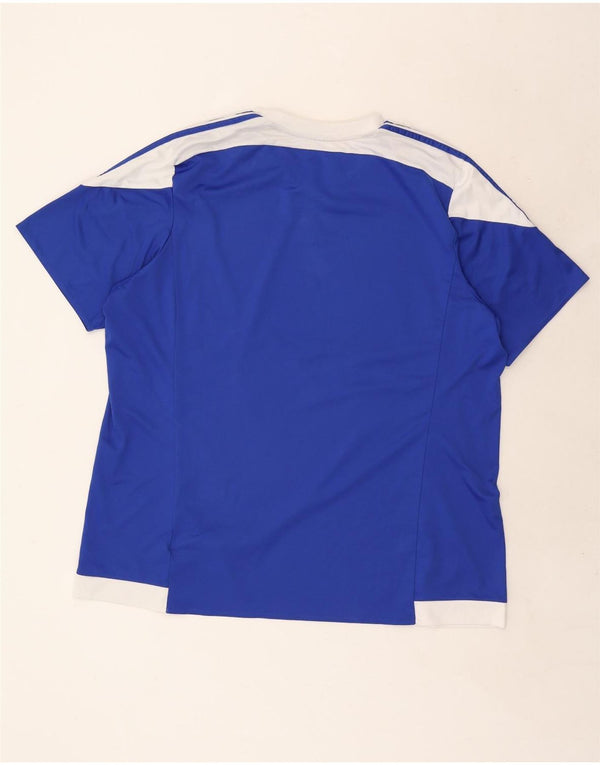 Adidas Mens Climacool T-Shirt Top 2XL Blue Colourblock Polyester