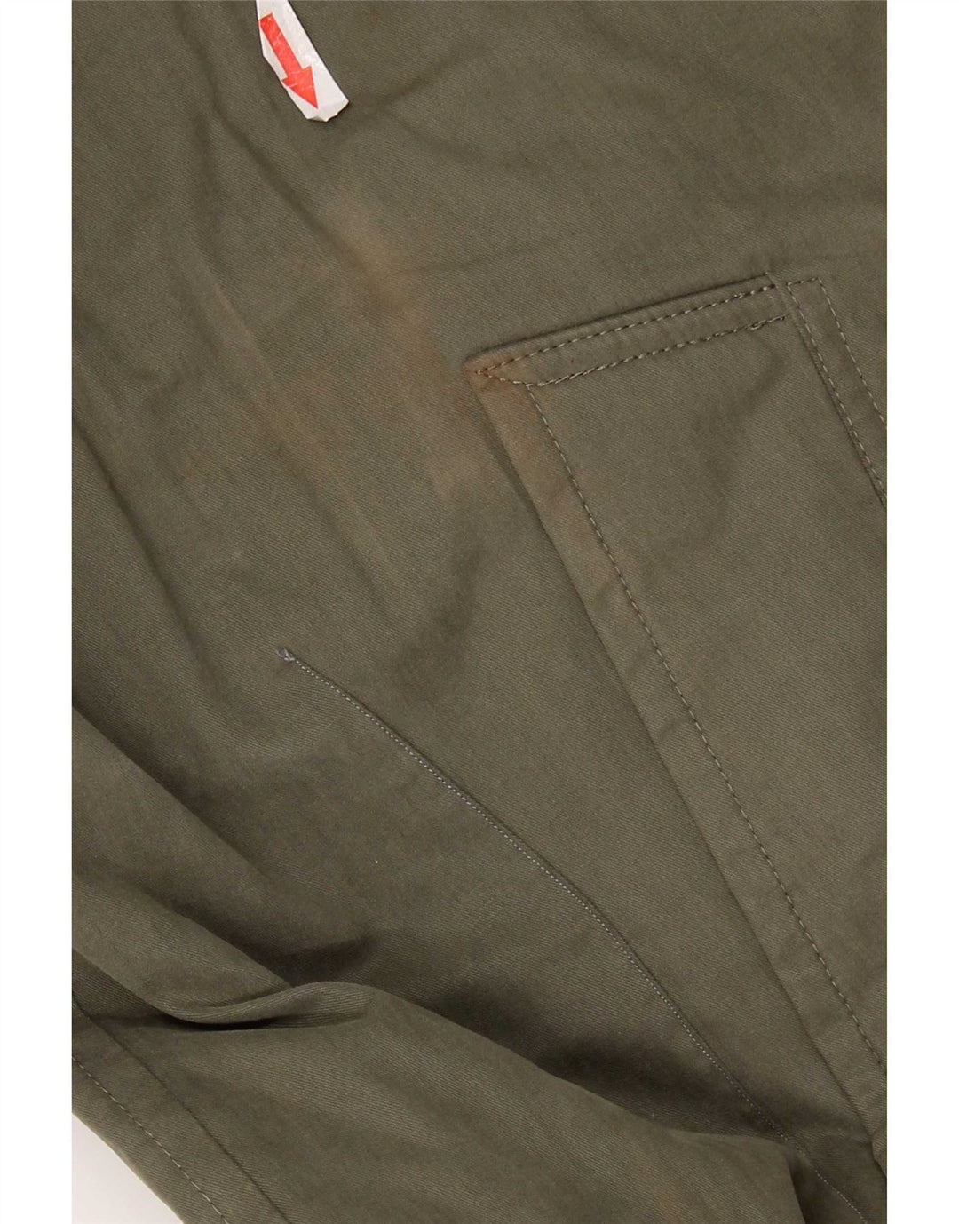 Hugo Boss Womens Overcoat EU 54 2XL Khaki Cotton