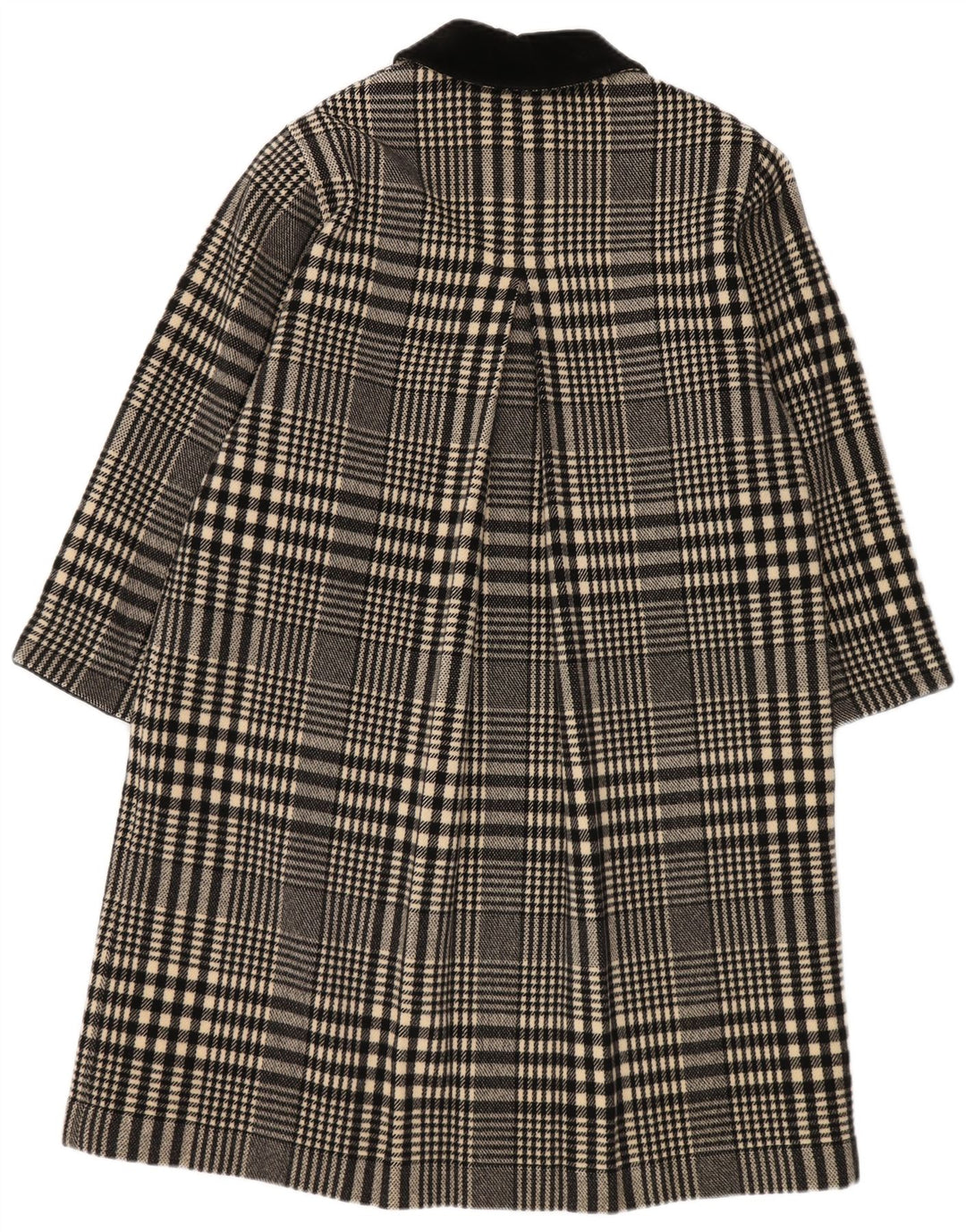 Simonetta Womens Overcoat UK 14 Large Black Houndstooth