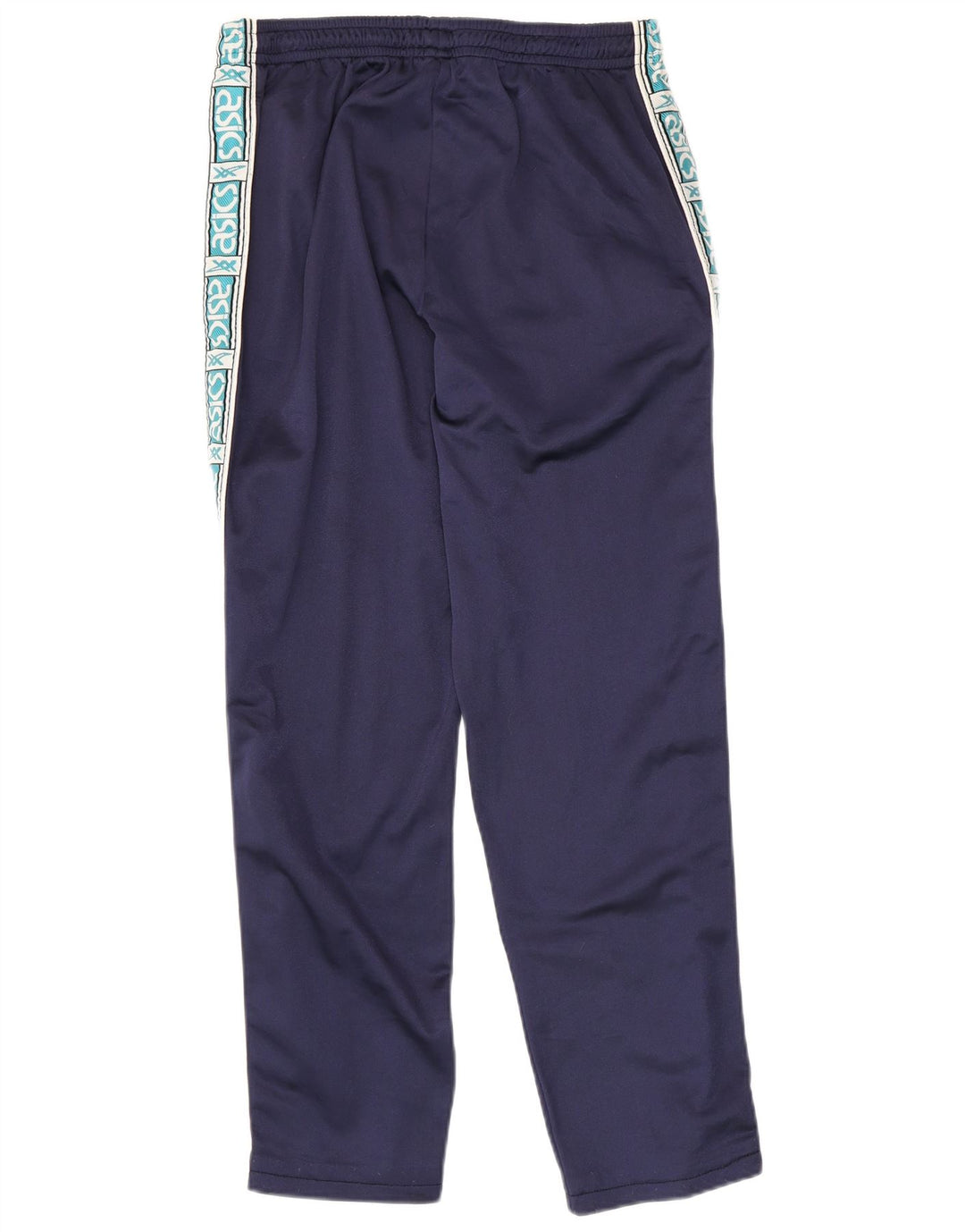 Asics Mens Graphic Tracksuit Trousers Medium Navy Blue Colourblock