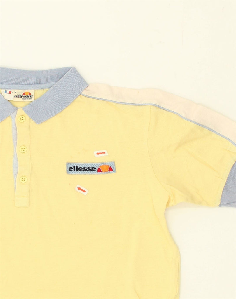 ELLESSE Mens Polo Shirt  Small Yellow Cotton | Vintage Ellesse | Thrift | Second-Hand Ellesse | Used Clothing | Messina Hembry 