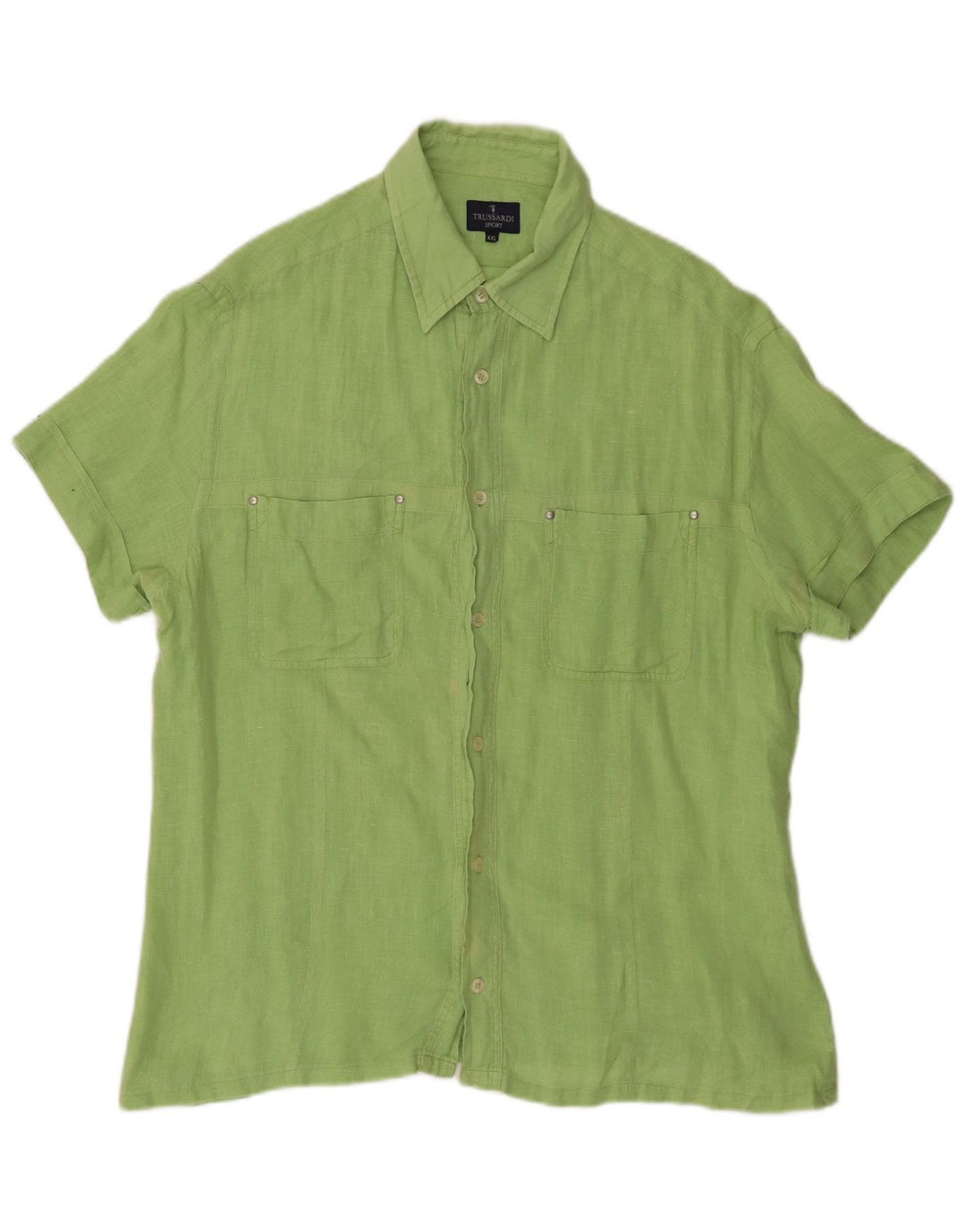 Trussardi Mens Short Sleeve Shirt 2XL Green