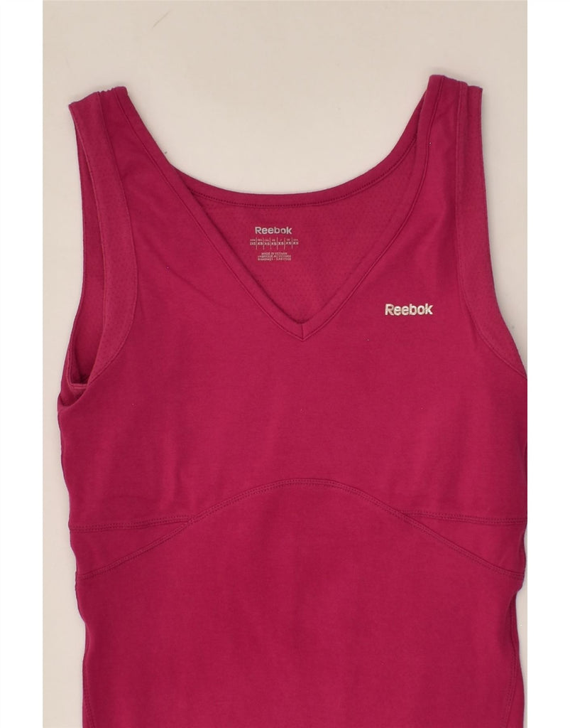 REEBOK Womens Vest Top UK 4 XS Pink | Vintage Reebok | Thrift | Second-Hand Reebok | Used Clothing | Messina Hembry 