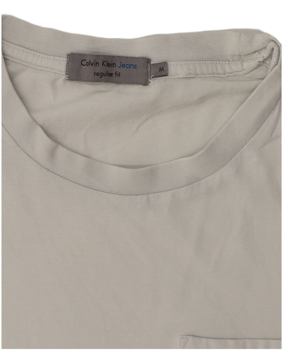 Calvin Klein Jeans Mens Regular Fit Graphic T-Shirt Top Medium White