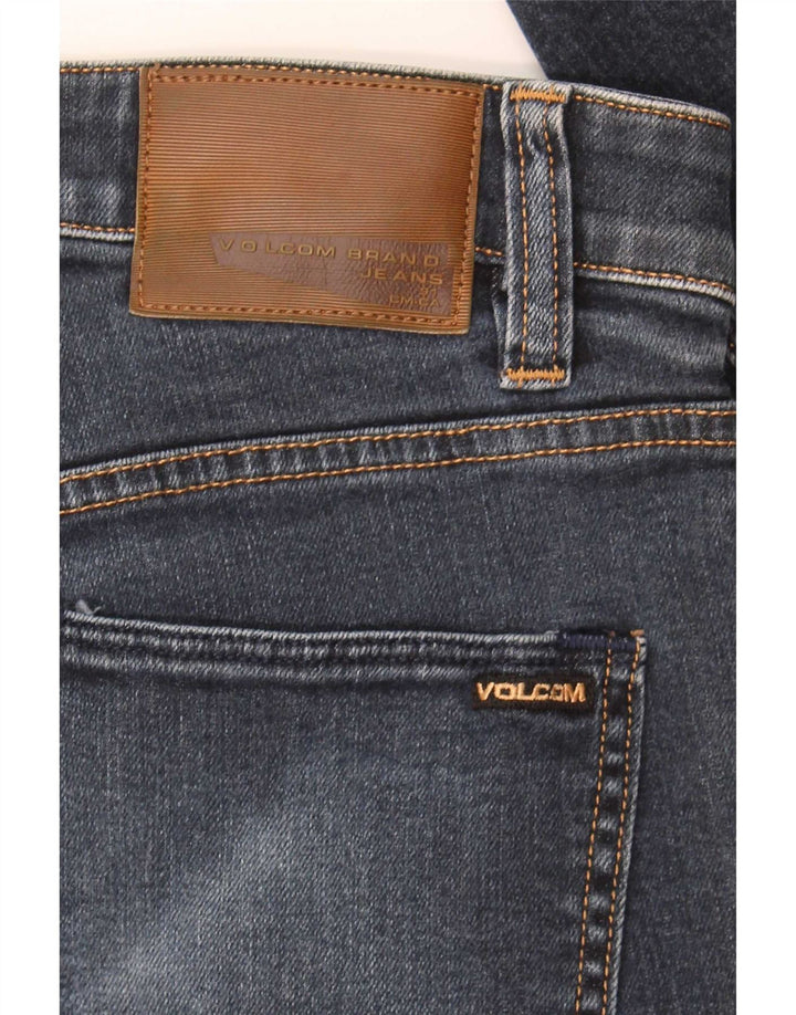 Volcom Mens Vorta Slim Straight Jeans W32 L31 Navy Blue Cotton