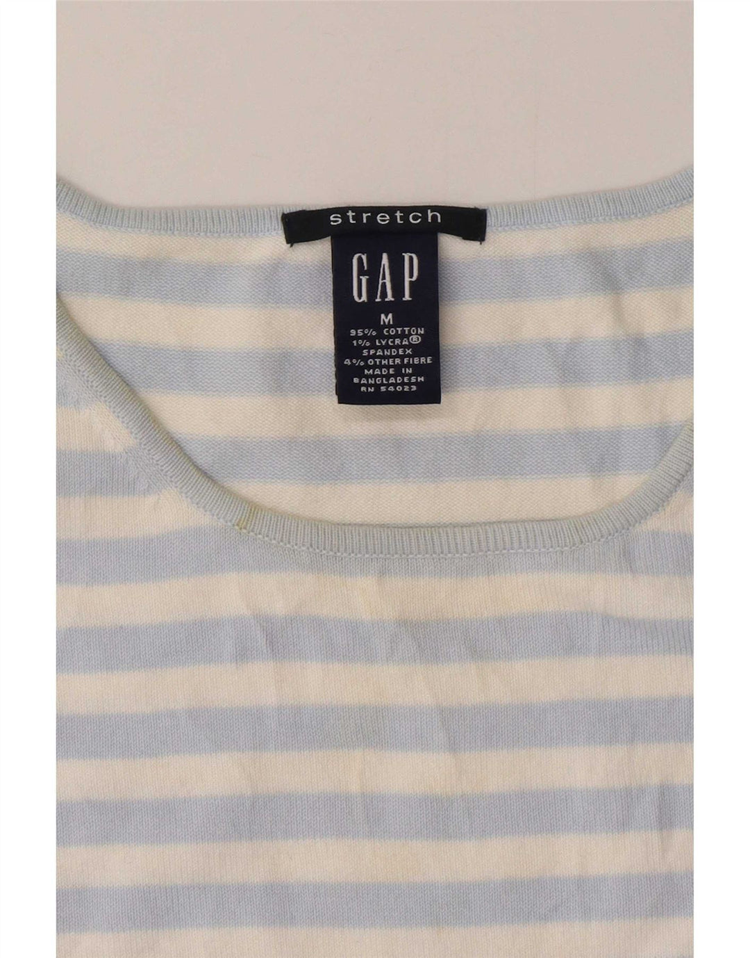 Gap Womens Vest Tank Top UK 12 Medium Blue Striped Cotton