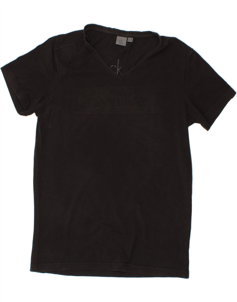 CALVIN KLEIN Mens Graphic T-Shirt Top IT 52 Large Black Cotton Vintage Calvin Klein and Second-Hand Calvin Klein from Messina Hembry 