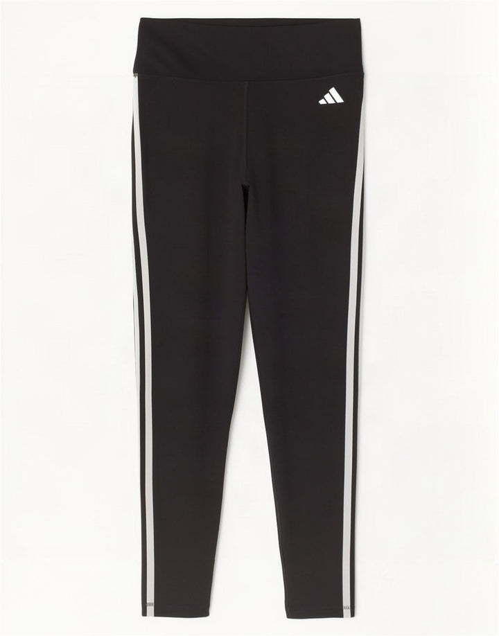 Adidas Womens Tight Fit Crop Leggings UK 12/14 Medium Black Polyester