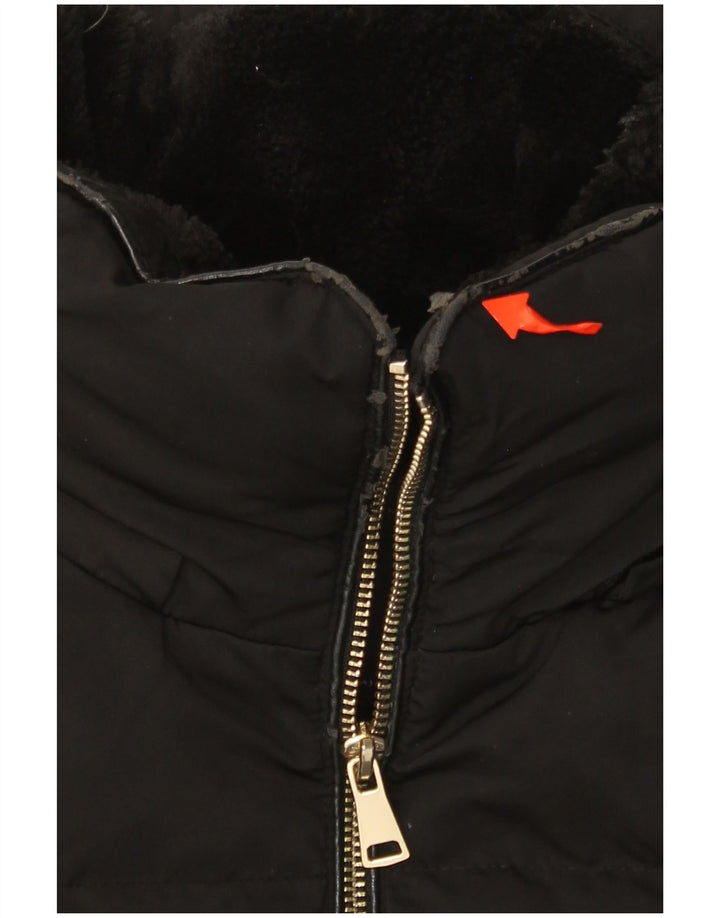 ZARA Womens Padded Jacket UK 14 Medium Black Polyester