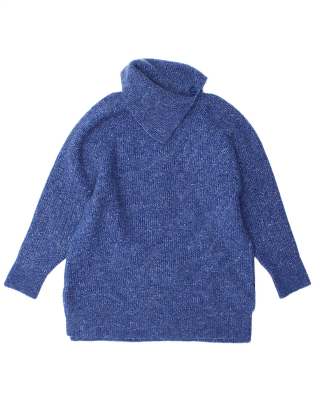 Monsoon Womens Roll Neck Jumper Sweater UK 10 Small Blue Acrylic