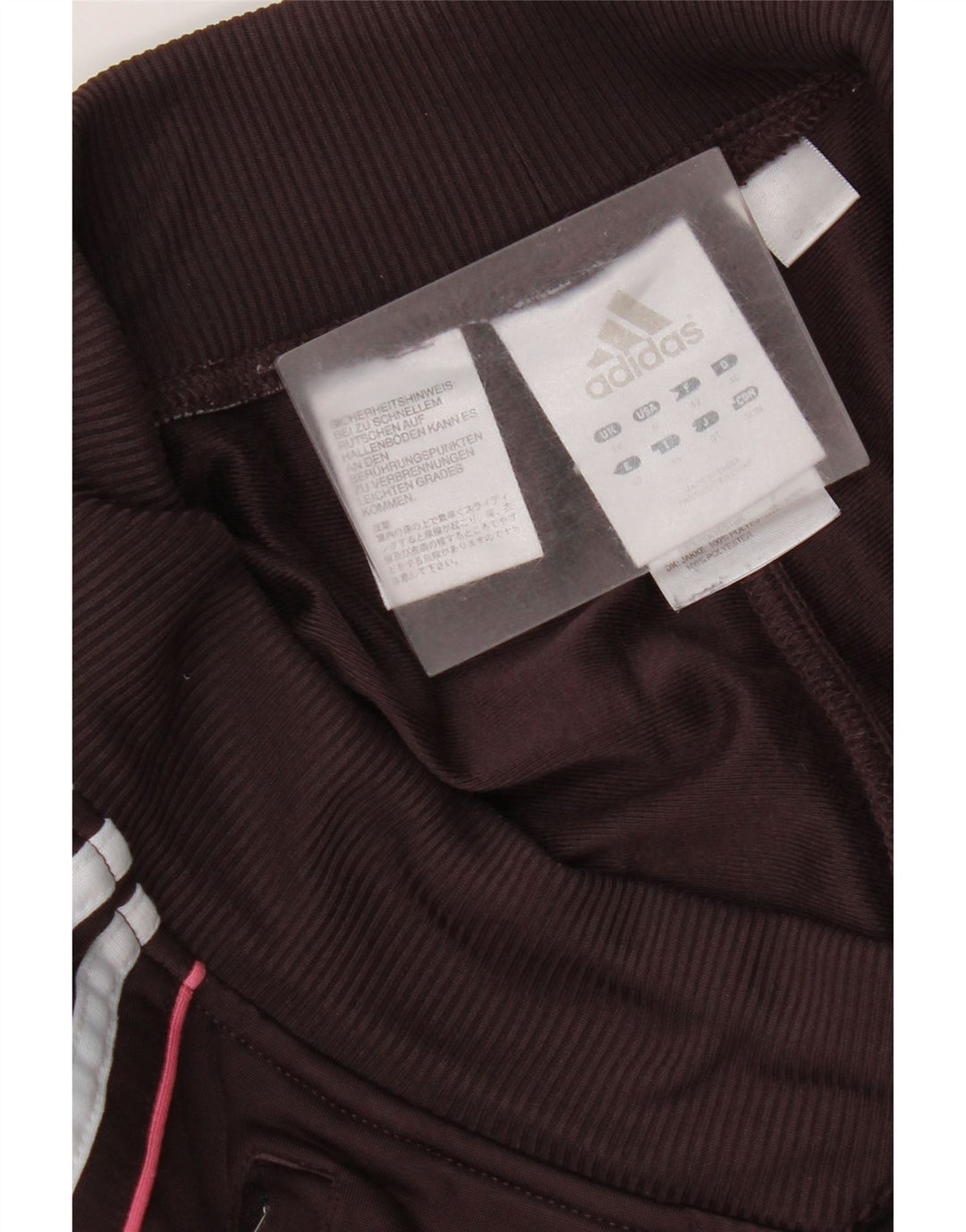 Adidas Womens Tracksuit Trousers UK 14 Large Burgundy Polyester