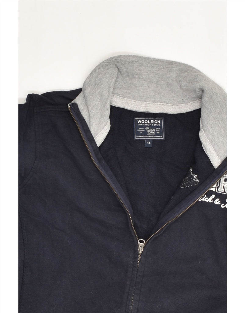 WOOLRICH Boys Tracksuit Top Jacket 13-14 Years Navy Blue Cotton | Vintage Woolrich | Thrift | Second-Hand Woolrich | Used Clothing | Messina Hembry 