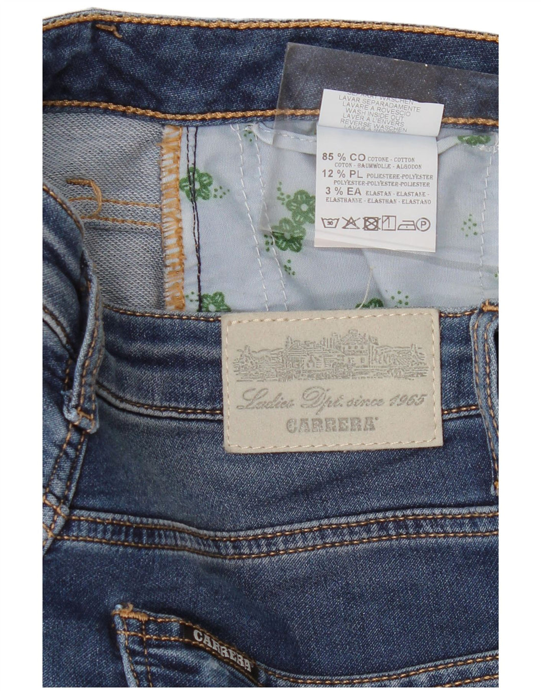 Carrera Womens Crop Slim Jeans W30 L25 Navy Blue Cotton