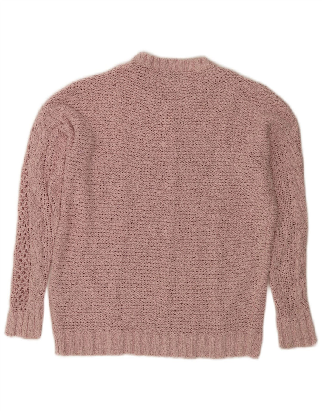 Marks & Spencer Womens Oversized Crew Neck Jumper Sweater UK 10 Small Pink